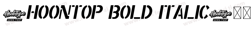 1HoonTop Bold italic字体转换
